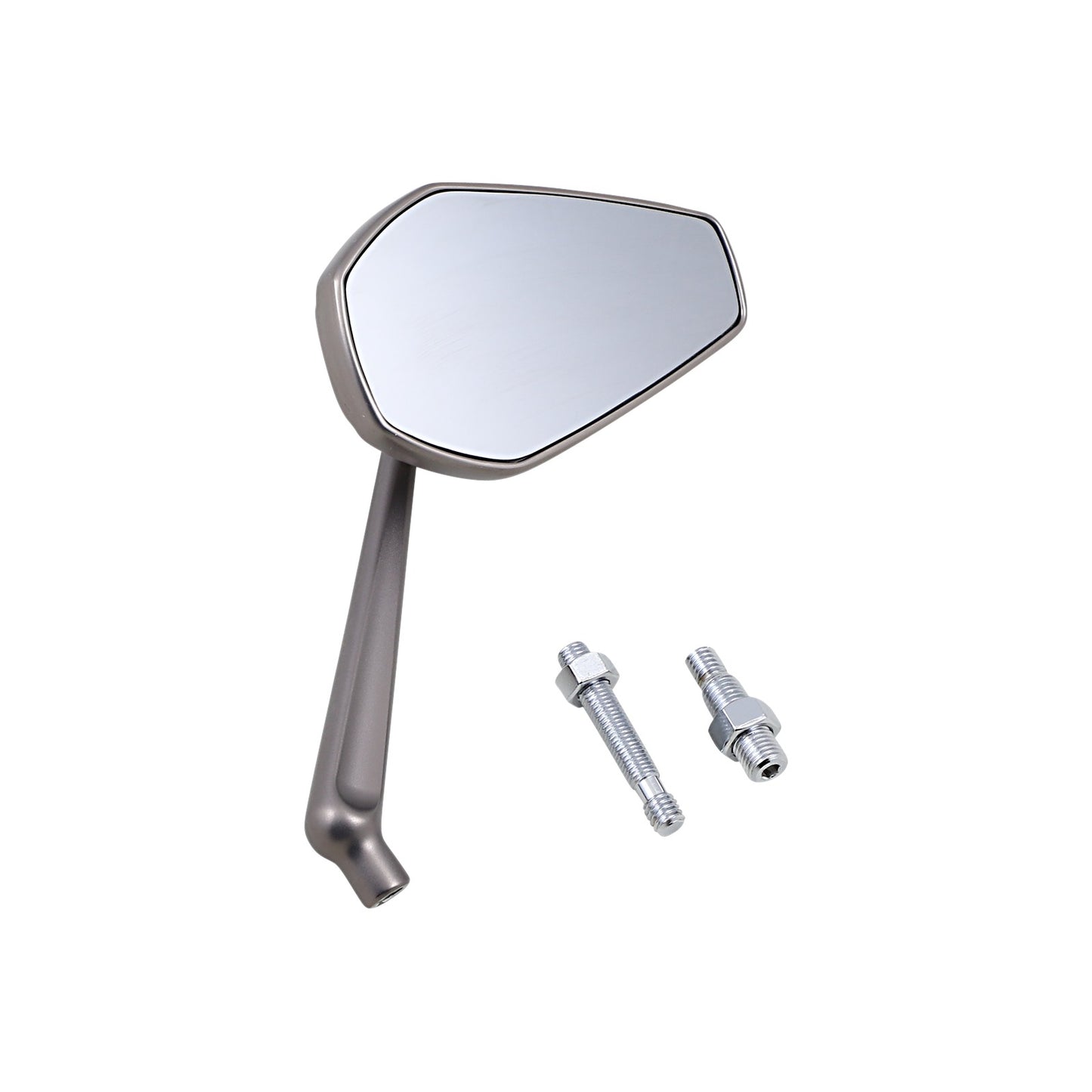 ARLEN NESS - MIRROR - MINI STOCKER - SIDE VIEW - OVAL - TITANIUM - RIGHT