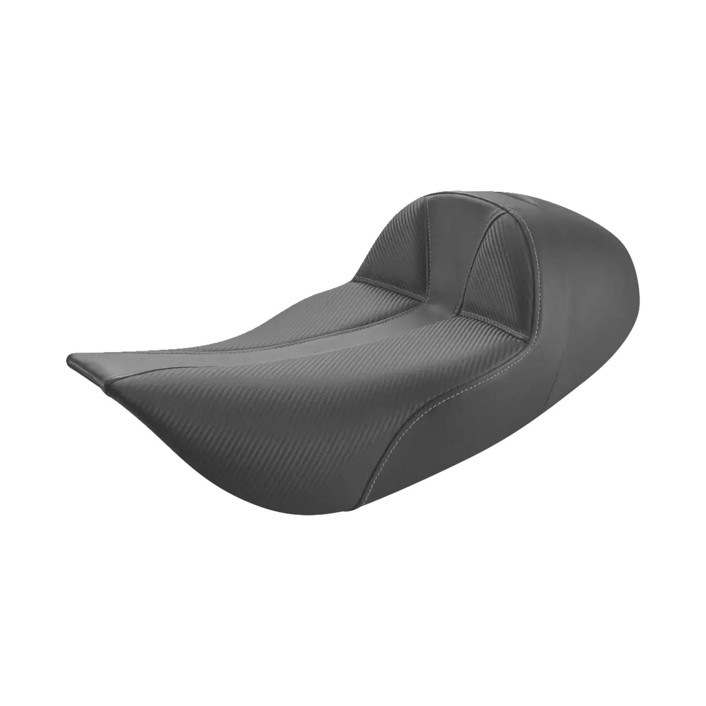 SADDLEMEN - DOMINATOR SOLO SEAT - EXTENDED REACH - W/O BACKREST - BLACK W/ GRAY STITCHING - FLHR/FLHX '97-'07