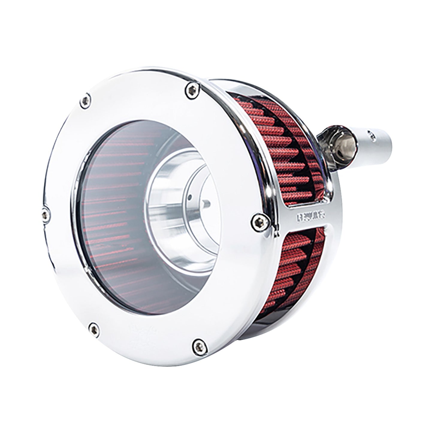 FEULING PARTS - BA AIR CLEANER KIT - CHROME/CLEAR WITH RED FILTER - '08-'17 DYNA/SOFTAIL/TOURING