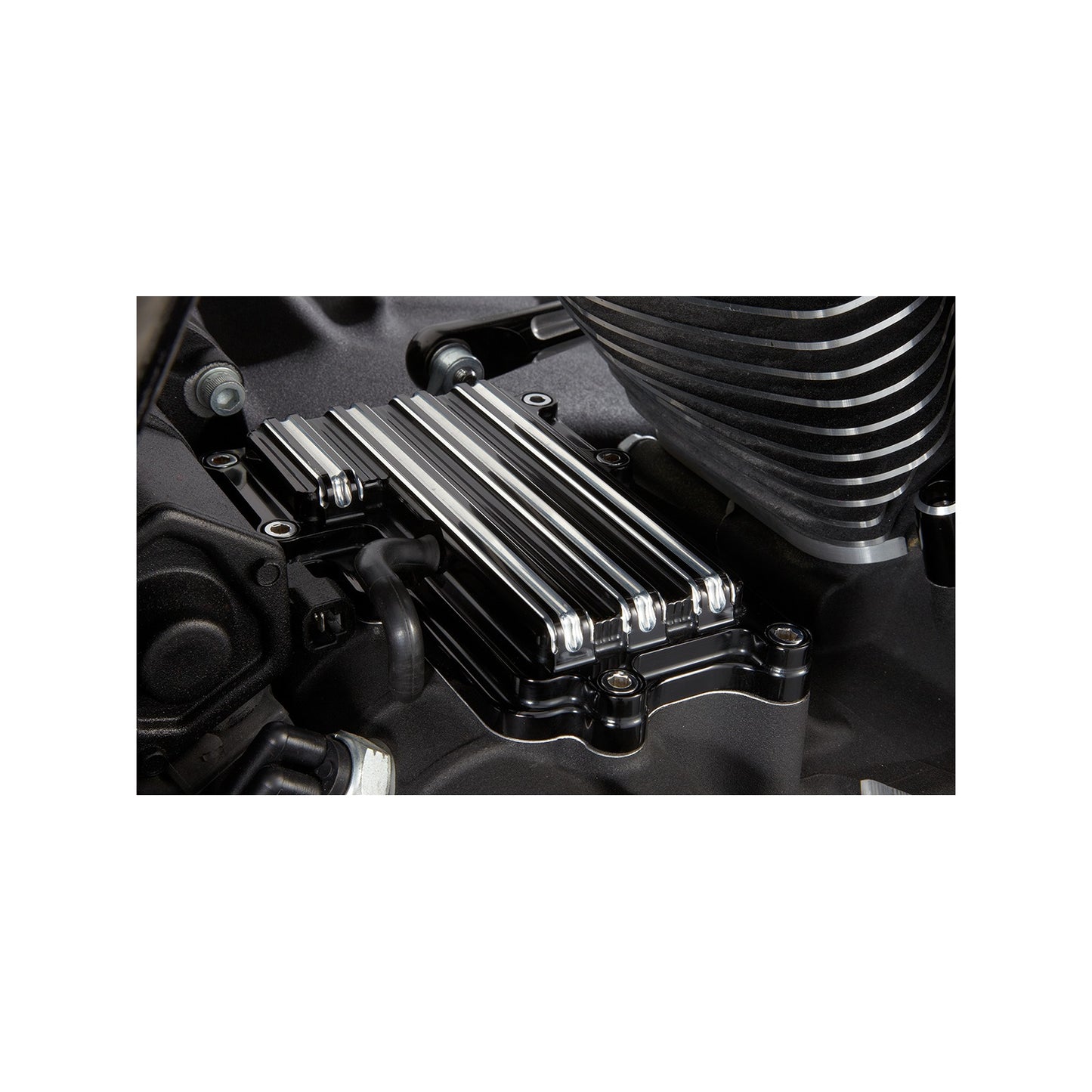 ARLEN NESS - 10-GAUGE TRANSMISSION TOP COVER - BLACKMACHINED - '06-'17 HARLEY-DAVIDSON