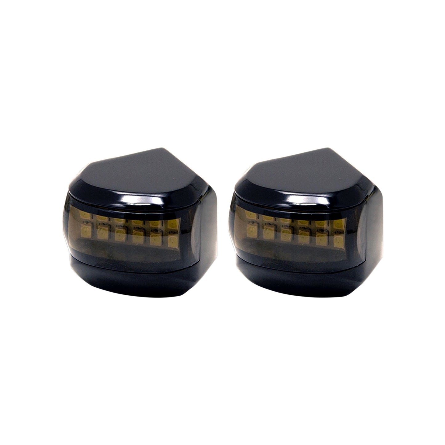 ALLOY ART - LED DRIVING/TURN SIGNAL LIGHT - BLACK - SMOKE LENS