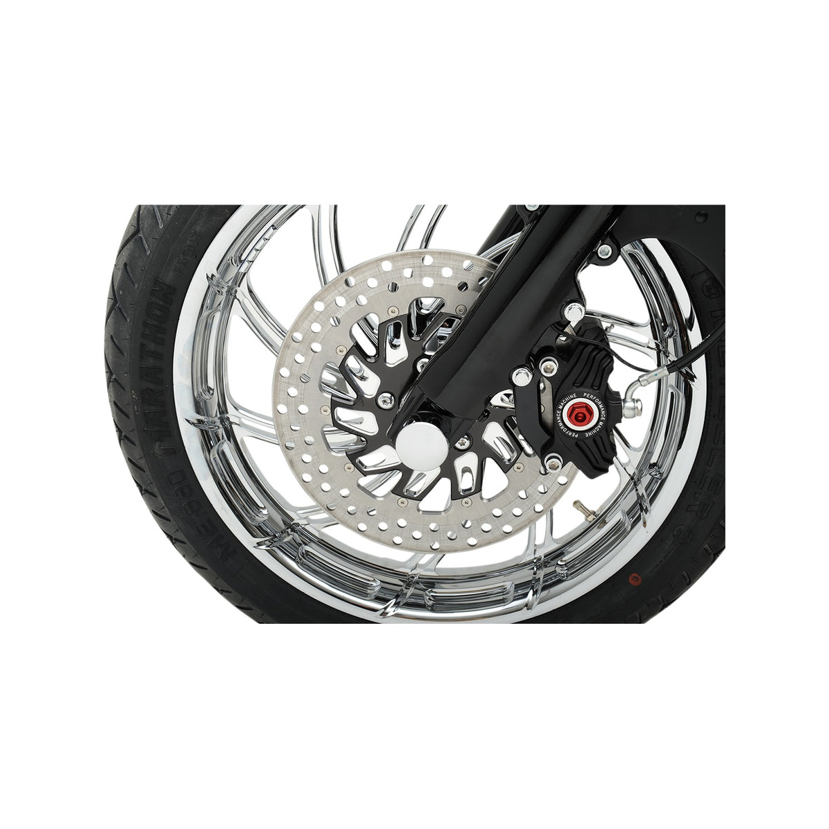 DRAG SPECIALTIES - AXLE CAPS - CHROME - FRONT - PAIR