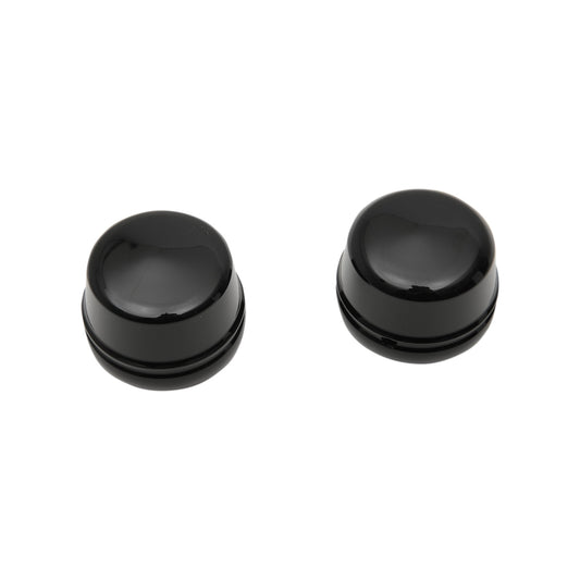DRAG SPECIALTIES - AXLE CAPS - BLACK - FRONT - PAIR - '00-'07 FLT