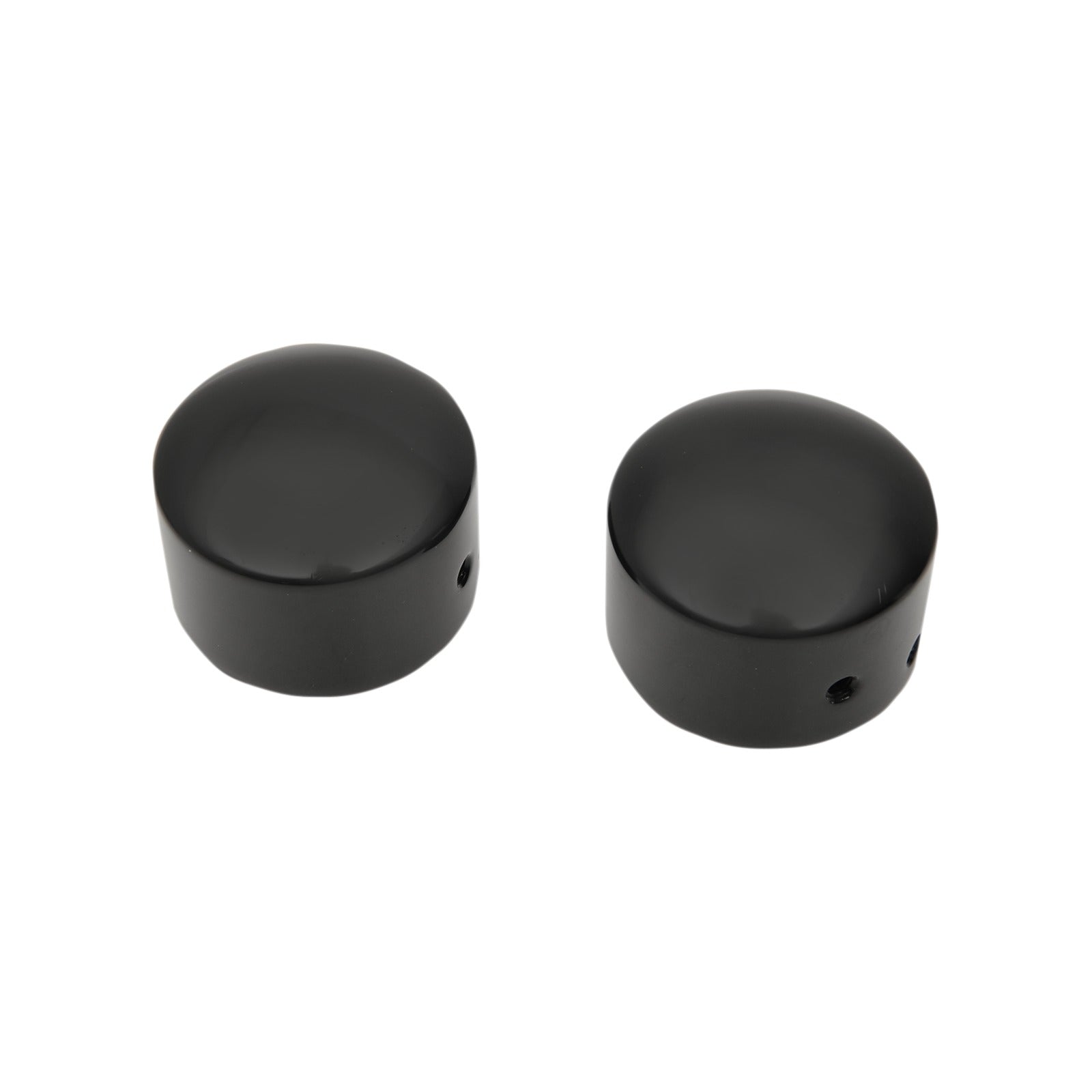 DRAG SPECIALTIES - AXLE CAPS - BLACK - FRONT - PAIR