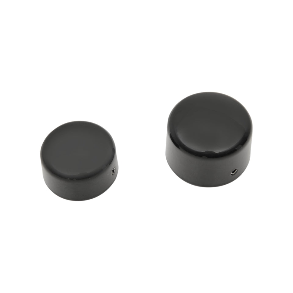 DRAG SPECIALTIES - AXLE CAPS - BLACK - REAR - PAIR