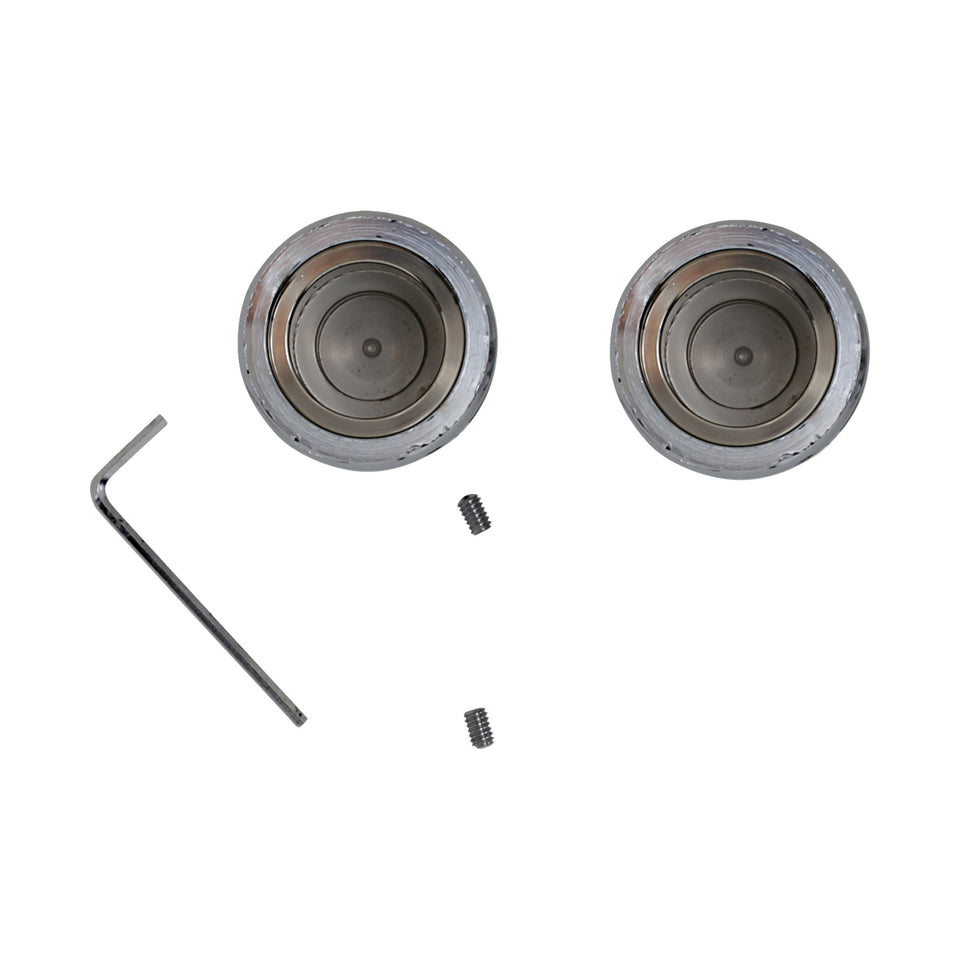 DRAG SPECIALTIES - AXLE CAPS - CHROME - FRONT - PAIR