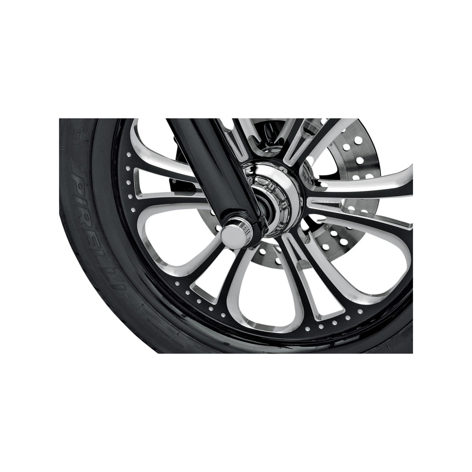 DRAG SPECIALTIES - AXLE CAPS - CHROME - FRONT - PAIR