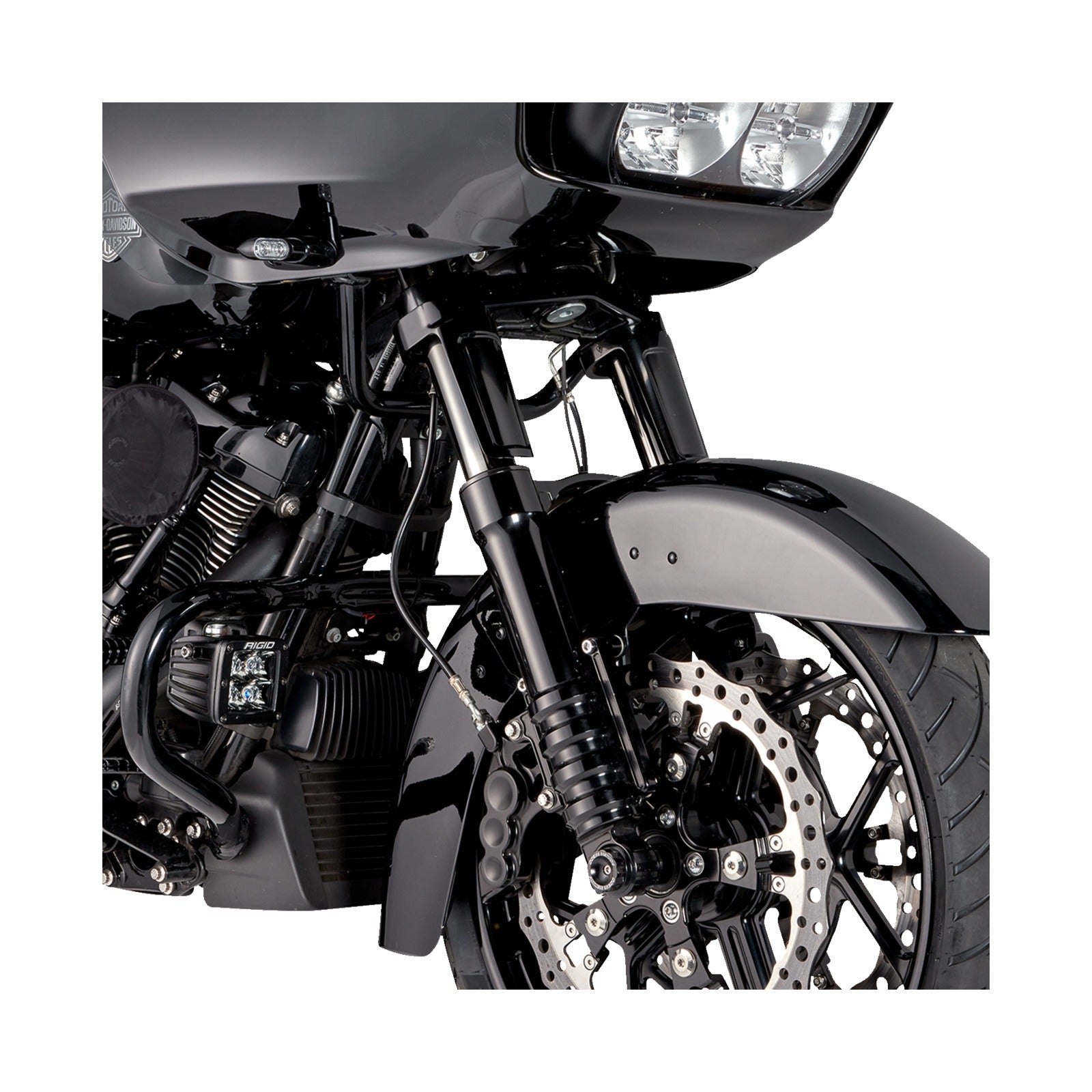 ARLEN NESS - FORK LEGS - 49 MM - BLACK ANODIZED - FOR FACTORY BRAKE CALIPER