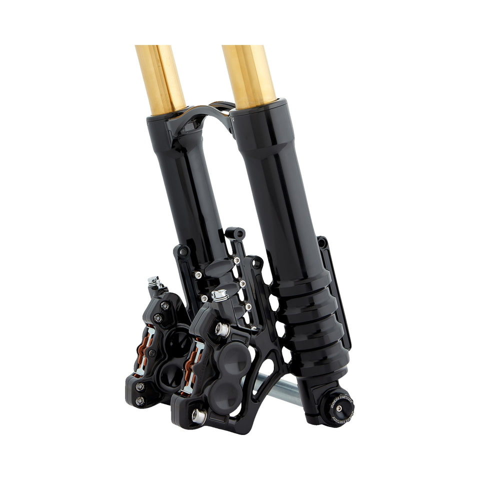 ARLEN NESS - FORK LEGS - 49 MM - BLACK ANODIZED - FOR CUSTOM RADIAL MOUNT BRAKE CALIPER