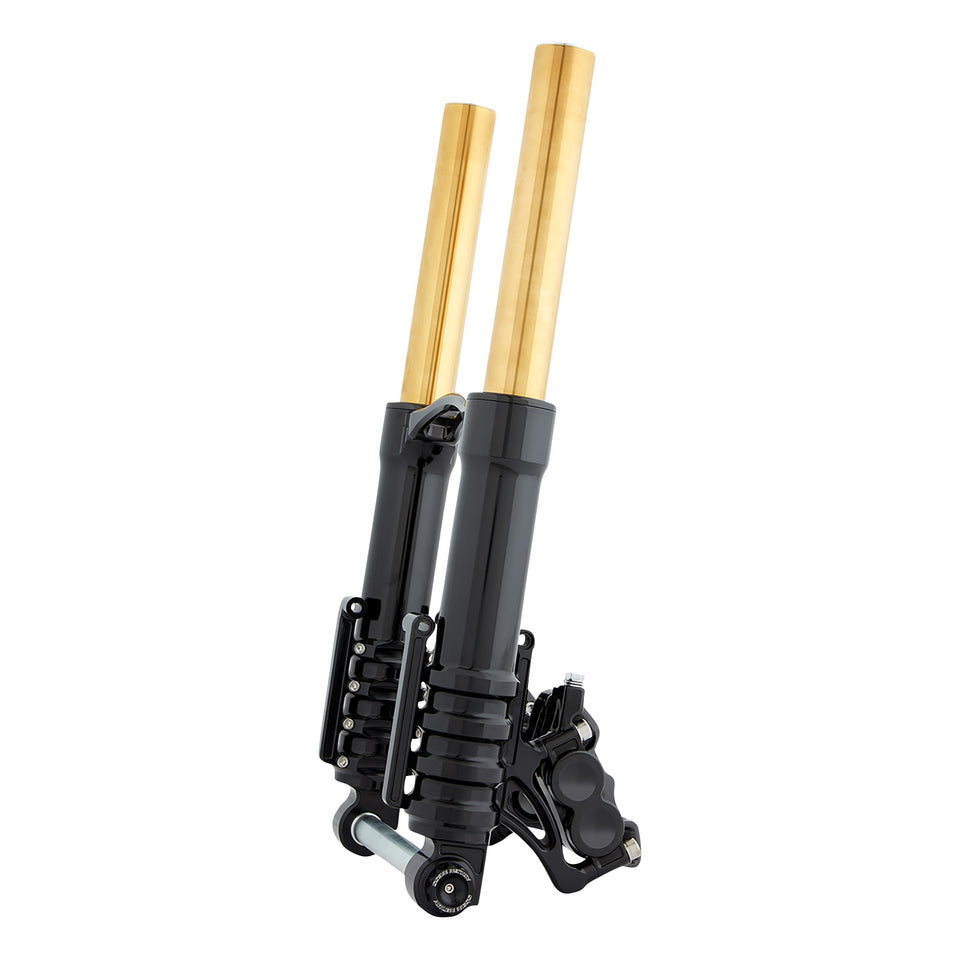 ARLEN NESS - FORK LEGS - 49 MM - BLACK ANODIZED - FOR CUSTOM RADIAL MOUNT BRAKE CALIPER