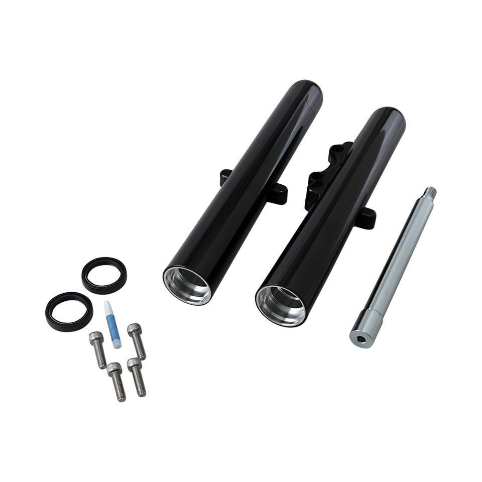 ARLEN NESS - FORK LEGS - BLACK ANODIZED - HOT LEGS - CUSTOM SINGLE DISC - SMOOTH - '08-'13