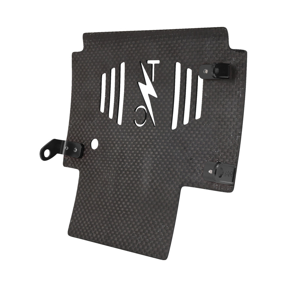 THRASHIN SUPPLY CO. - SKID PLATE - CARBON FIBER/FORGED - WITH BLACK BRACKETS - FLHX/FLTRX
