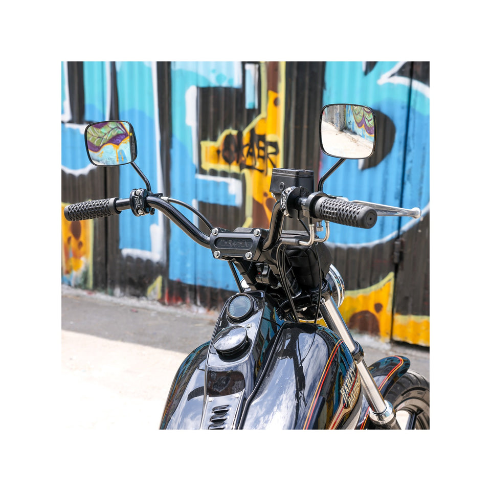 THRASHIN SUPPLY CO. - HANDLEBAR RISERS - PULL BACK - 6-1/2" - BLACK