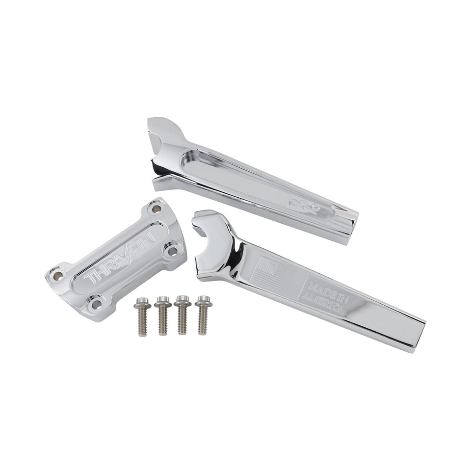 THRASHIN SUPPLY CO. - HANDLEBAR RISERS - STRAIGHT - 8" - CHROME