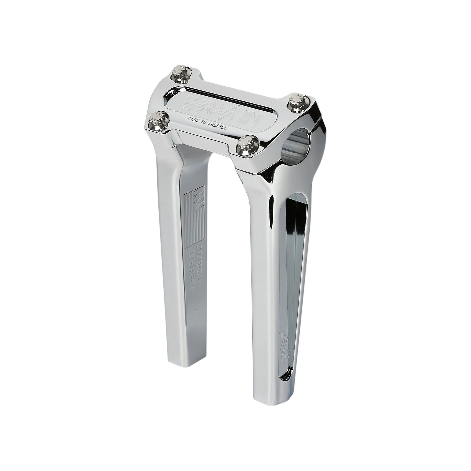 THRASHIN SUPPLY CO. - HANDLEBAR RISERS - STRAIGHT - 8" - CHROME