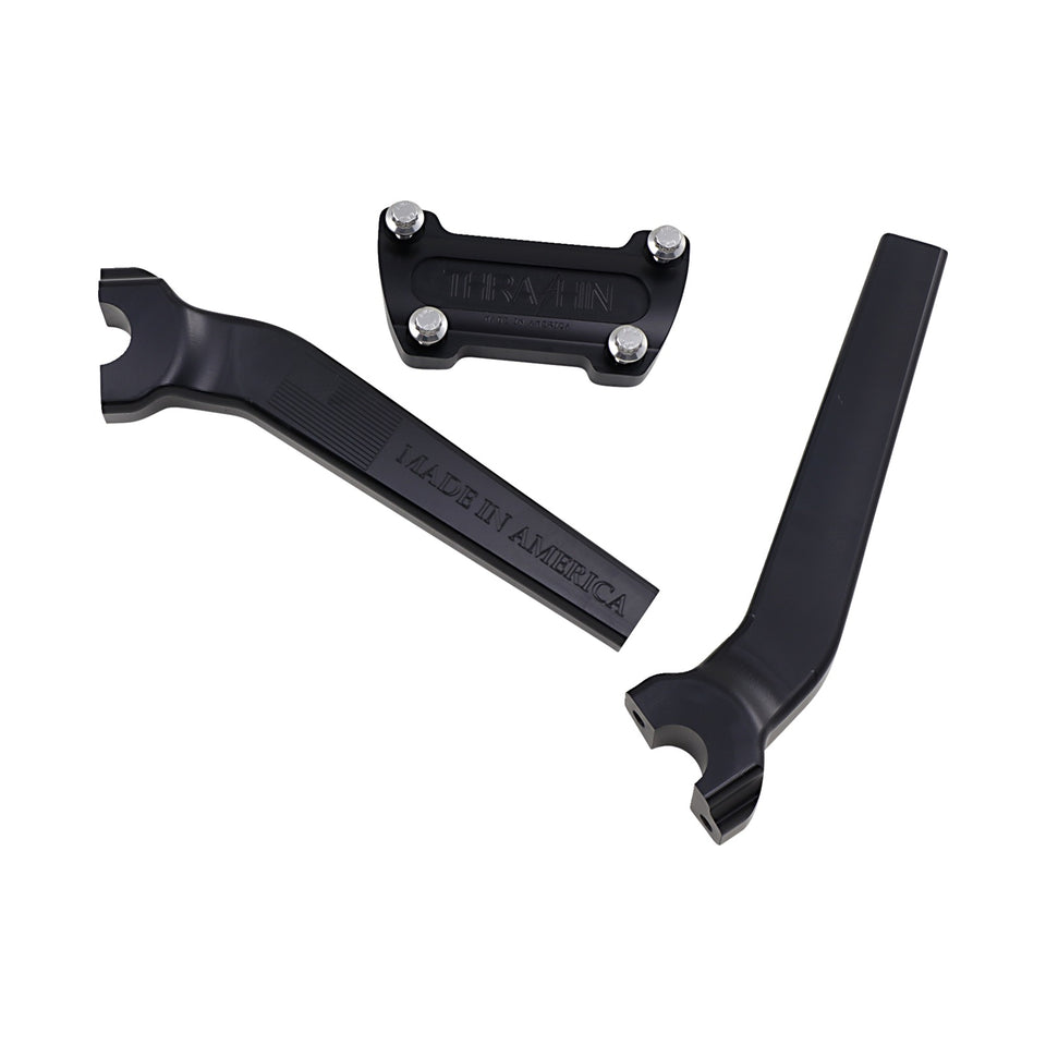 THRASHIN SUPPLY CO. - HANDLEBAR RISERS - PULL BACK - 9-1/2" - BLACK