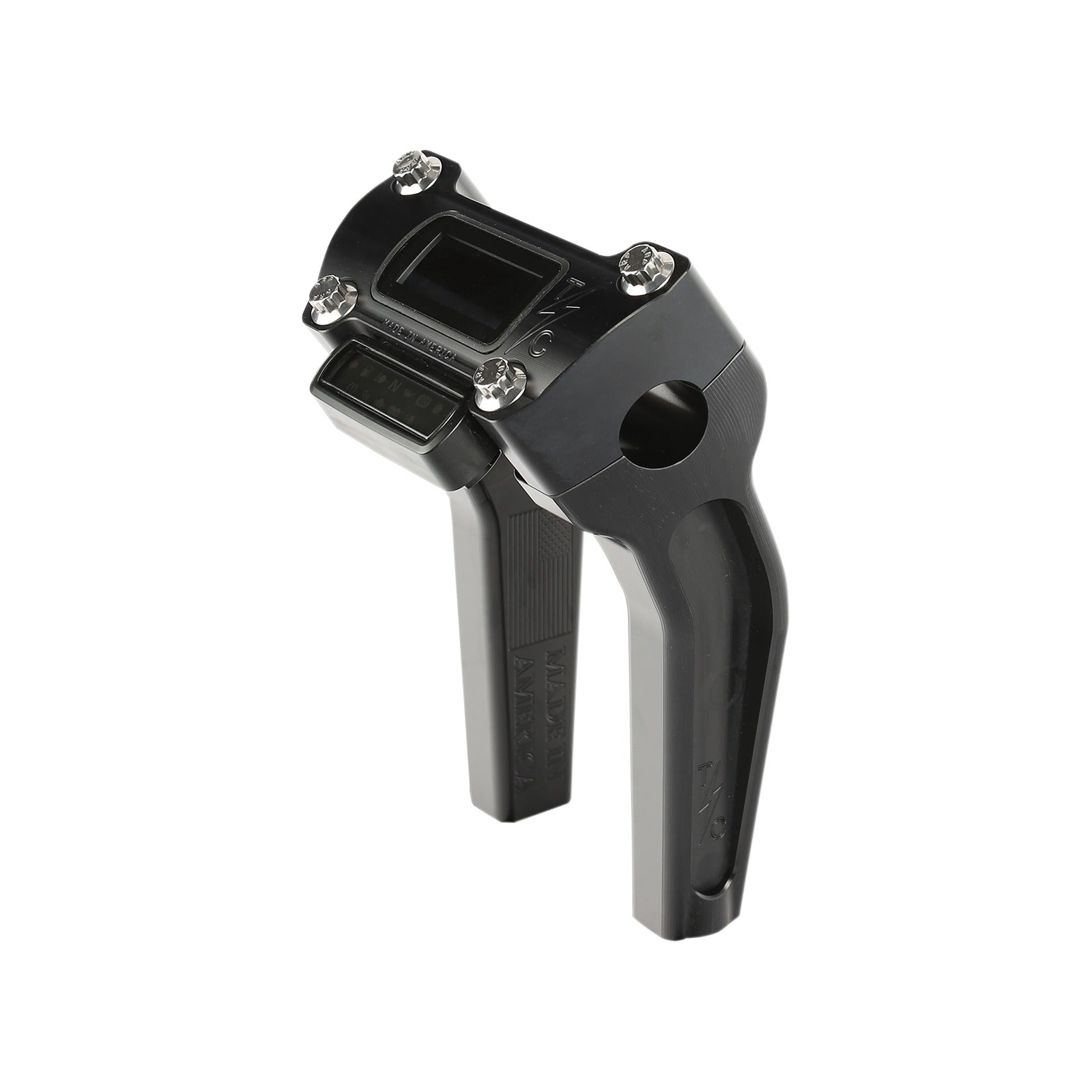 THRASHIN SUPPLY CO. - HANDLEBAR RISERS - PULL BACK - 6-1/2" - GAUGE CUTOUT - BLACK