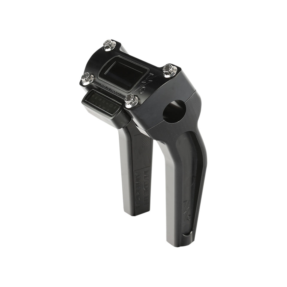THRASHIN SUPPLY CO. - HANDLEBAR RISERS - PULL BACK - 6-1/2" - GAUGE CUTOUT - BLACK