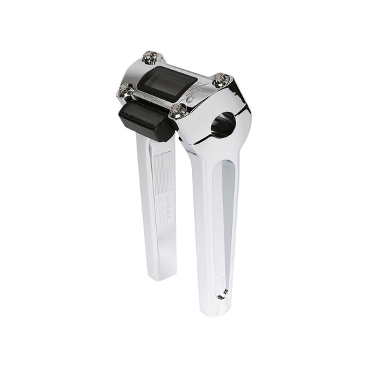 THRASHIN SUPPLY CO. - HANDLEBAR RISERS - STRAIGHT - 8" - GAUGE CUTOUT - CHROME