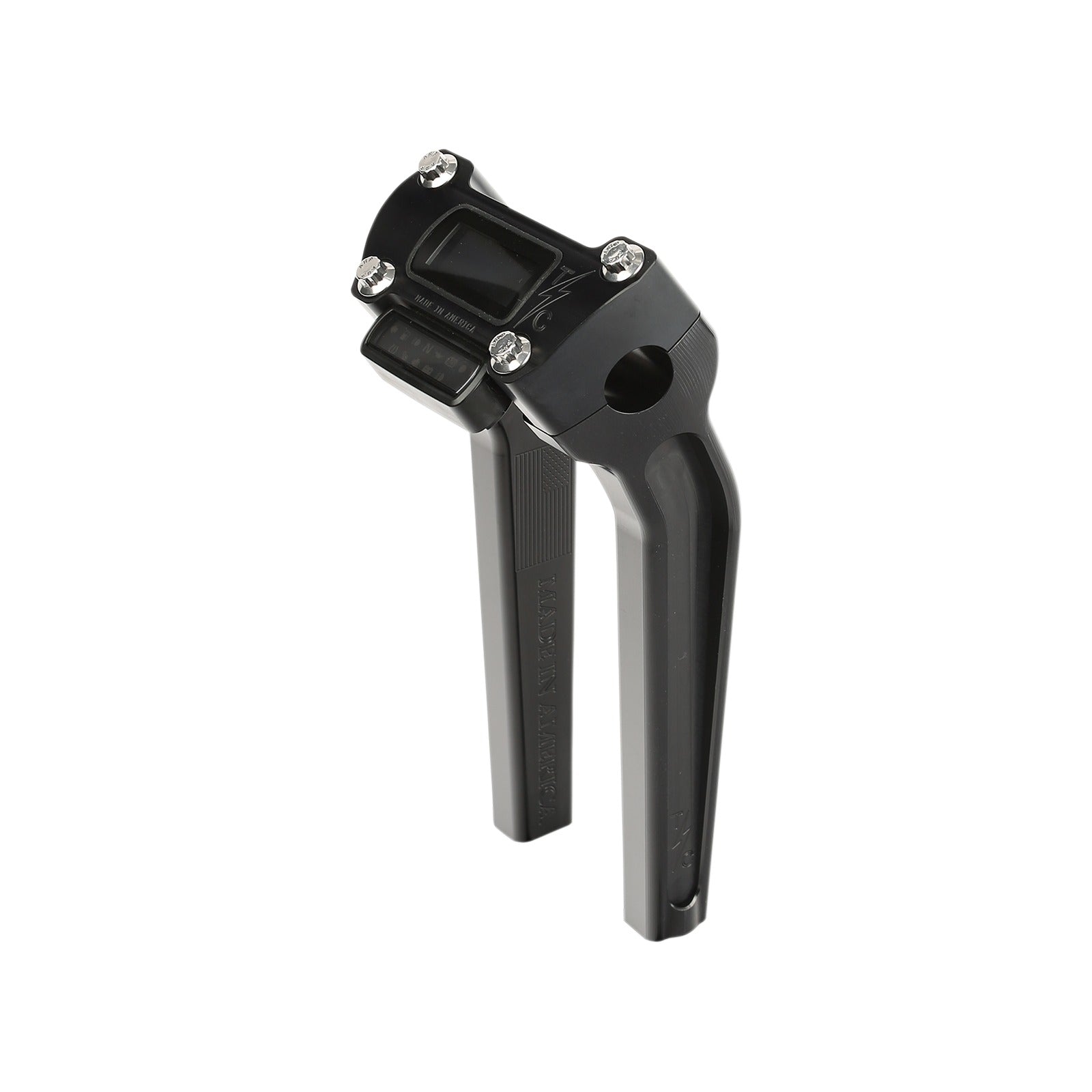 THRASHIN SUPPLY CO. - HANDLEBAR RISERS - PULL BACK - 9-1/2" - GAUGE CUTOUT - BLACK