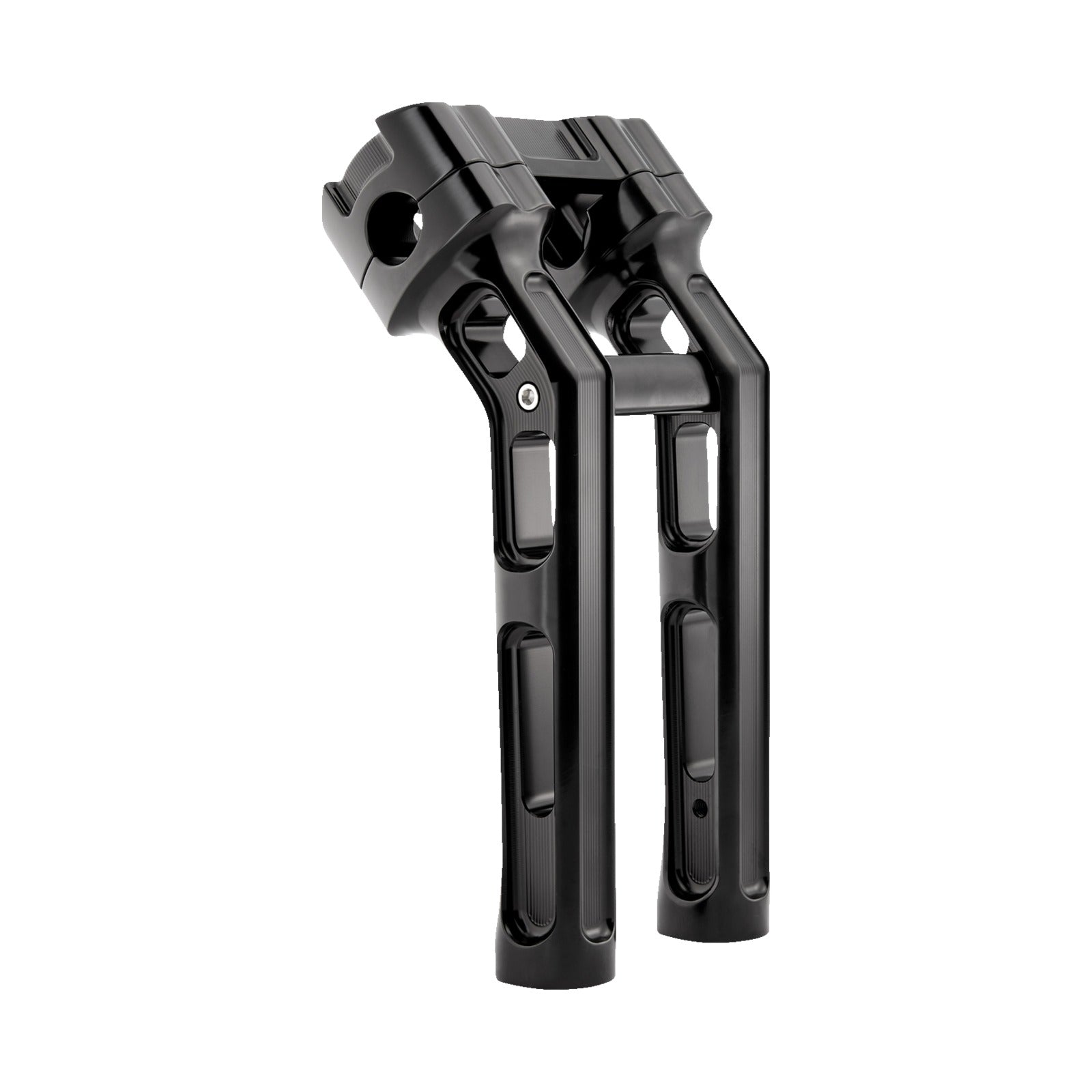 ARLEN NESS - METHOD KICKBACK HANDLEBAR RISER - SOFTAIL GAUGE CUT-OUT - 10" - BLACK