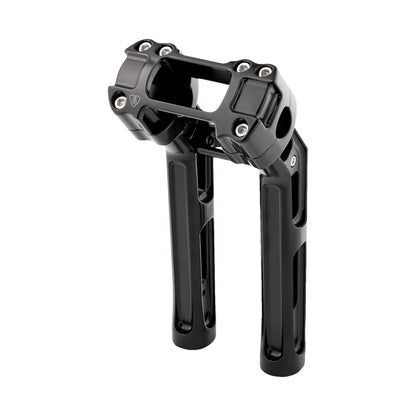 ARLEN NESS - METHOD KICKBACK HANDLEBAR RISER - SOFTAIL GAUGE CUT-OUT - 10" - BLACK