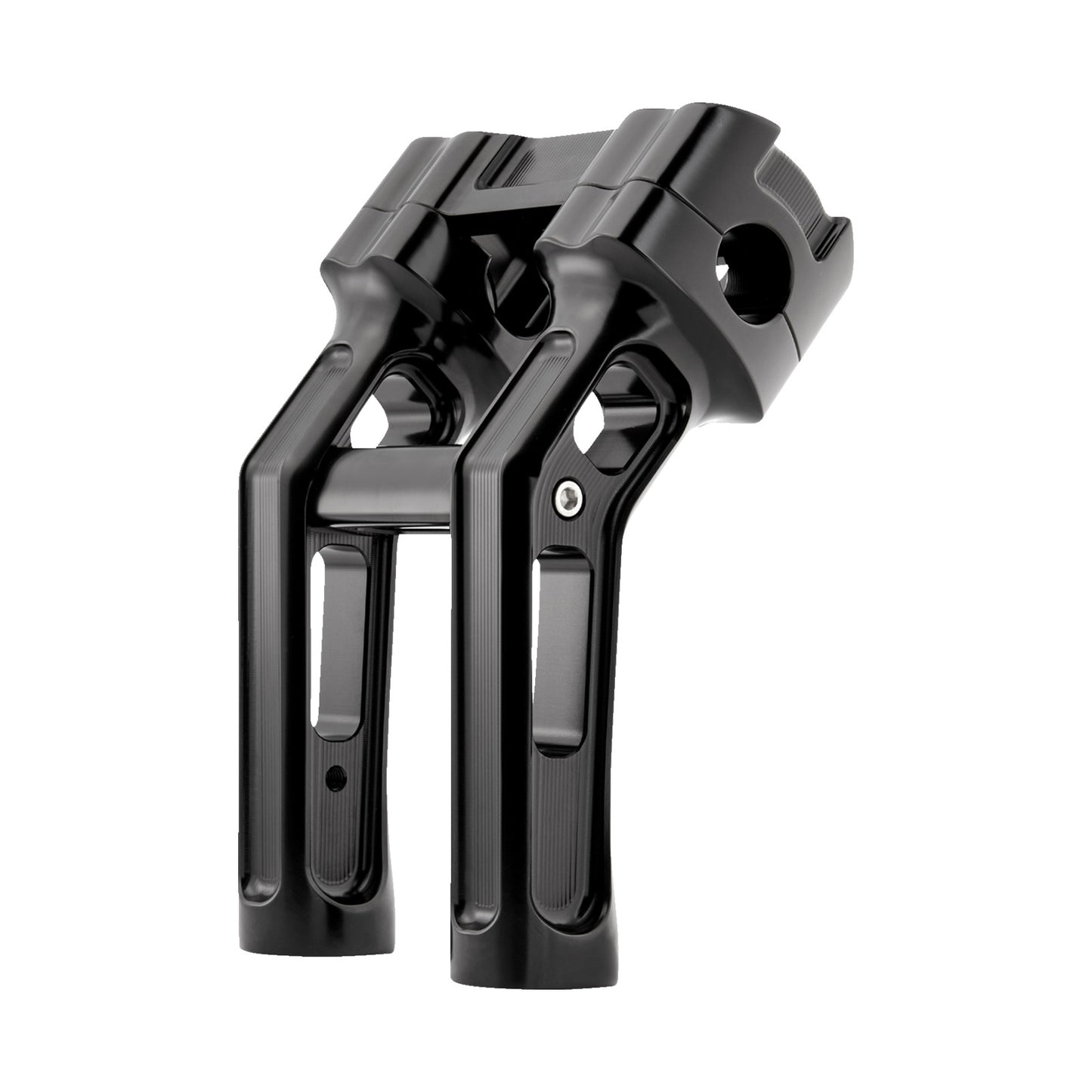 ARLEN NESS - METHOD KICKBACK HANDLEBAR RISER - SOFTAIL GAUGE CUT-OUT - 7" - BLACK