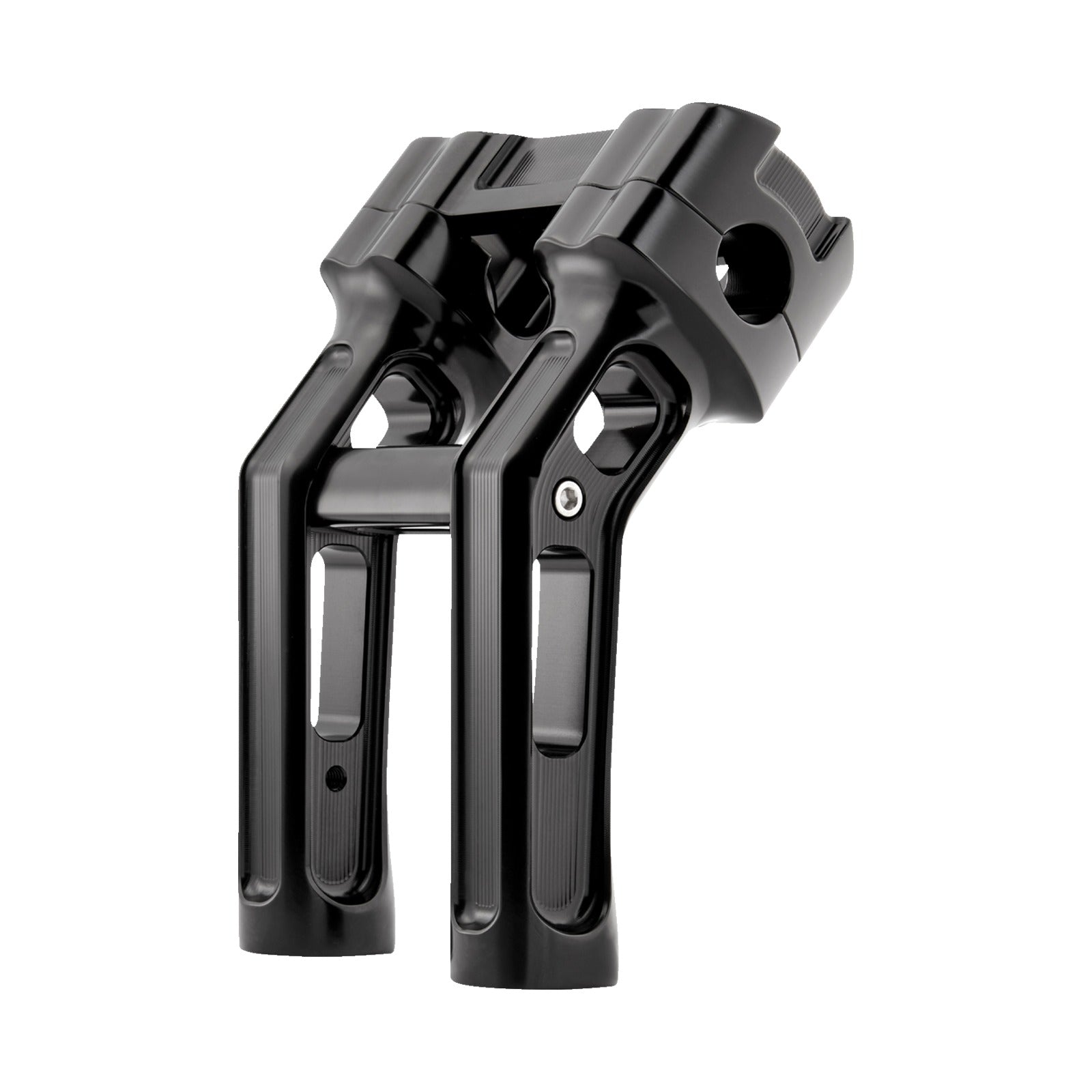ARLEN NESS - METHOD KICKBACK HANDLEBAR RISER - SOFTAIL GAUGE CUT-OUT - 7" - BLACK