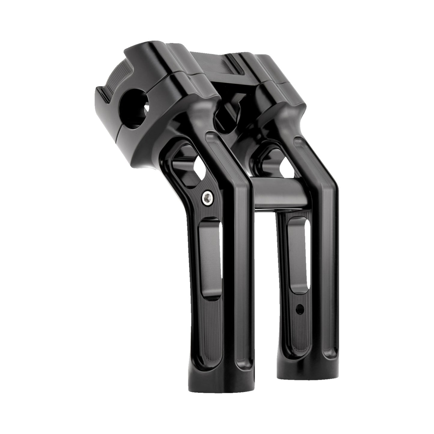 ARLEN NESS - METHOD KICKBACK HANDLEBAR RISER - SOFTAIL GAUGE CUT-OUT - 7" - BLACK