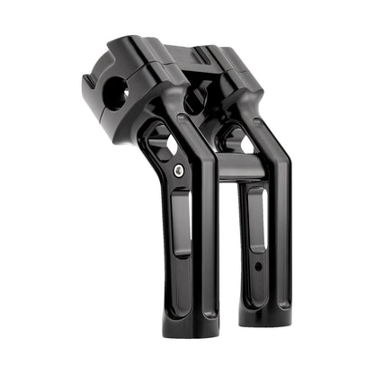 ARLEN NESS - METHOD KICKBACK HANDLEBAR RISER - SOFTAIL GAUGE CUT-OUT - 7" - BLACK