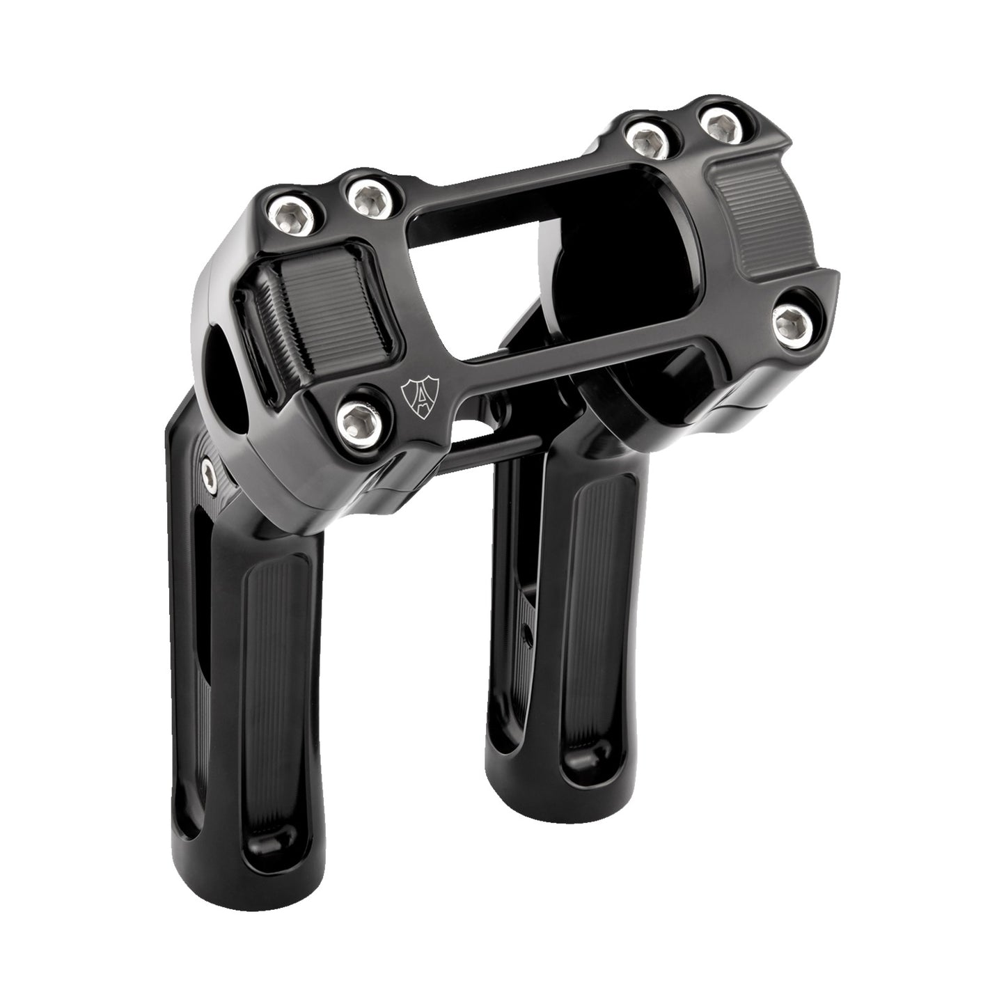 ARLEN NESS - METHOD KICKBACK HANDLEBAR RISER - SOFTAIL GAUGE CUT-OUT - 7" - BLACK