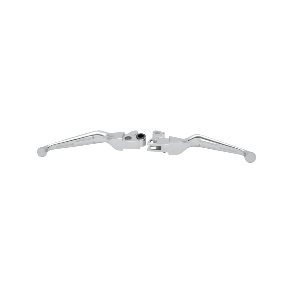 DRAG SPECIALTIES - SLOTTED WIDE BLADE LEVER SET - CHROME