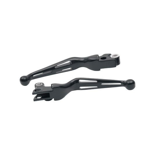 DRAG SPECIALTIES - SLOTTED WIDE BLADE LEVER SET - BLACK