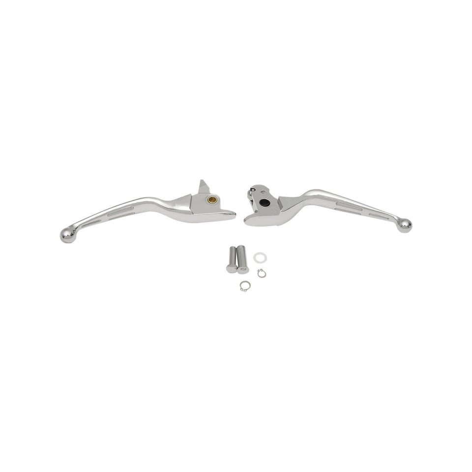 DRAG SPECIALTIES - SLOTTED WIDE BLADE LEVER SET - CHROME