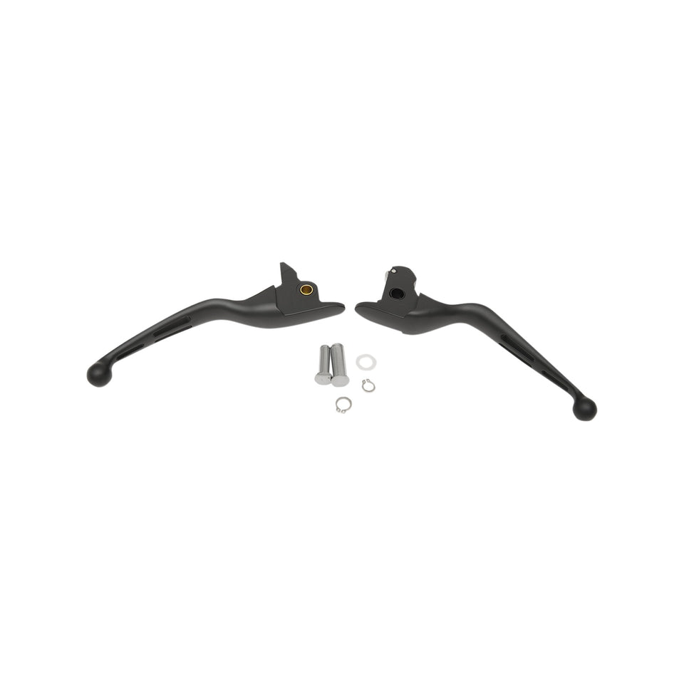 DRAG SPECIALTIES - SLOTTED WIDE BLADE LEVER SET - BLACK