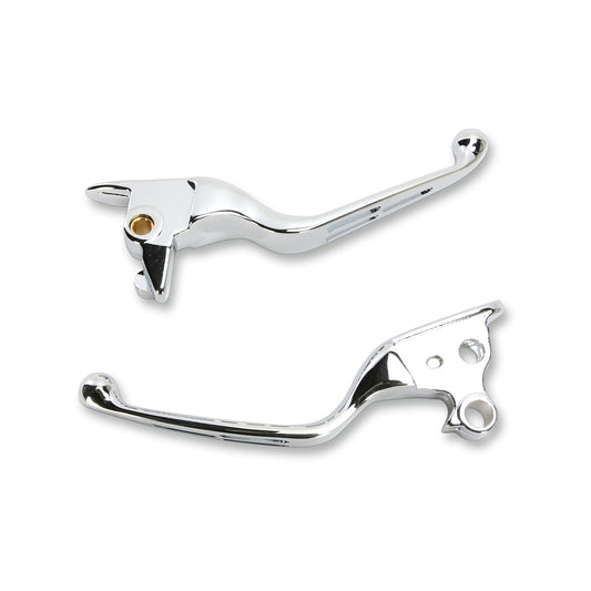 DRAG SPECIALTIES - SLOTTED WIDE BLADE LEVER SET - CHROME