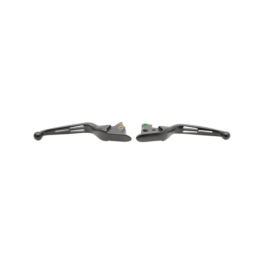 DRAG SPECIALTIES - SLOTTED WIDE BLADE LEVER SET - BLACK