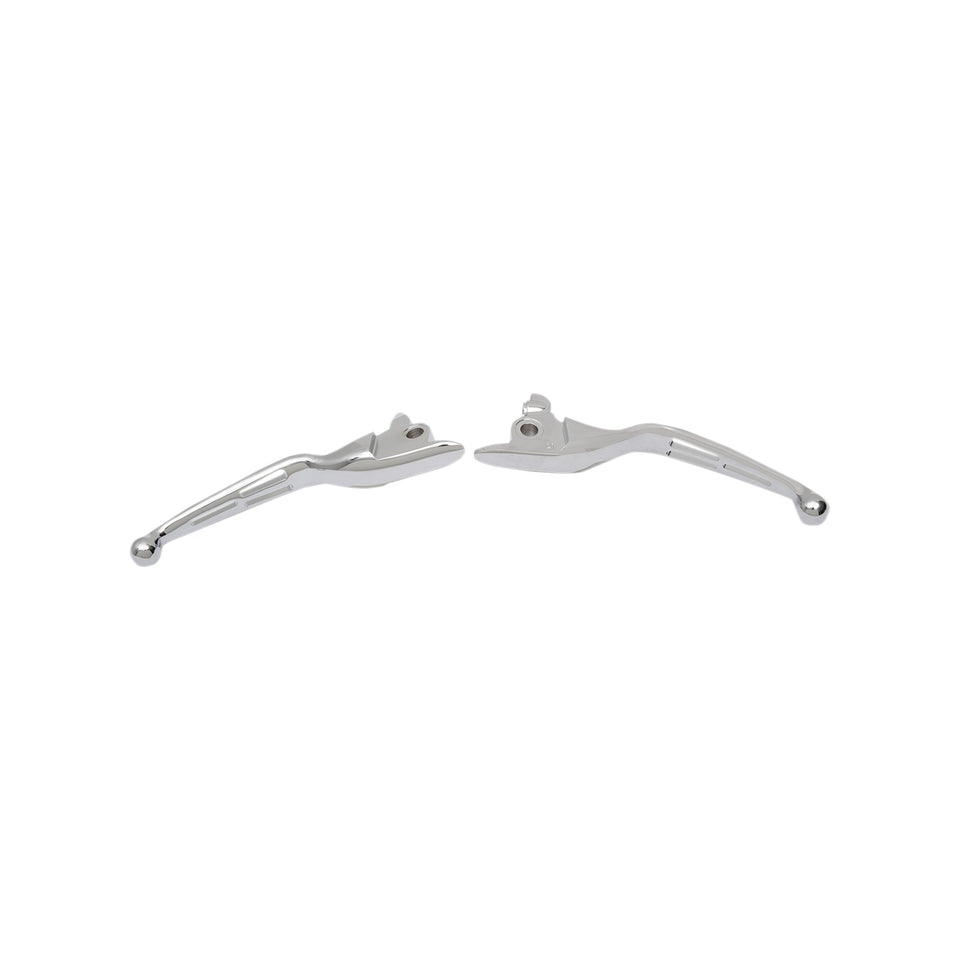 DRAG SPECIALTIES - SLOTTED WIDE BLADE LEVER SET - CHROME