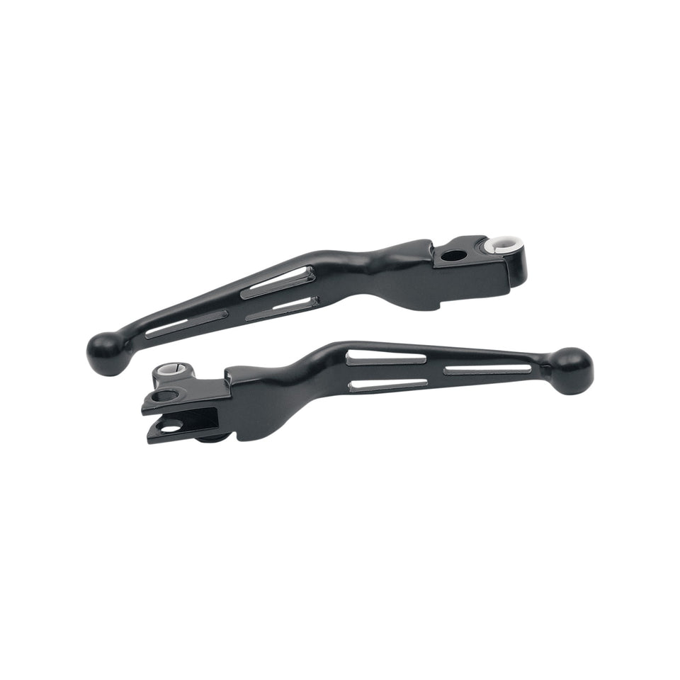 DRAG SPECIALTIES - SLOTTED WIDE BLADE LEVER SET - BLACK