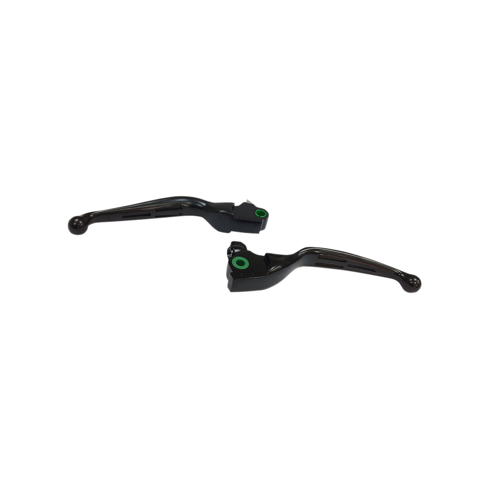 DRAG SPECIALTIES - SLOTTED WIDE BLADE LEVER SET - BLACK