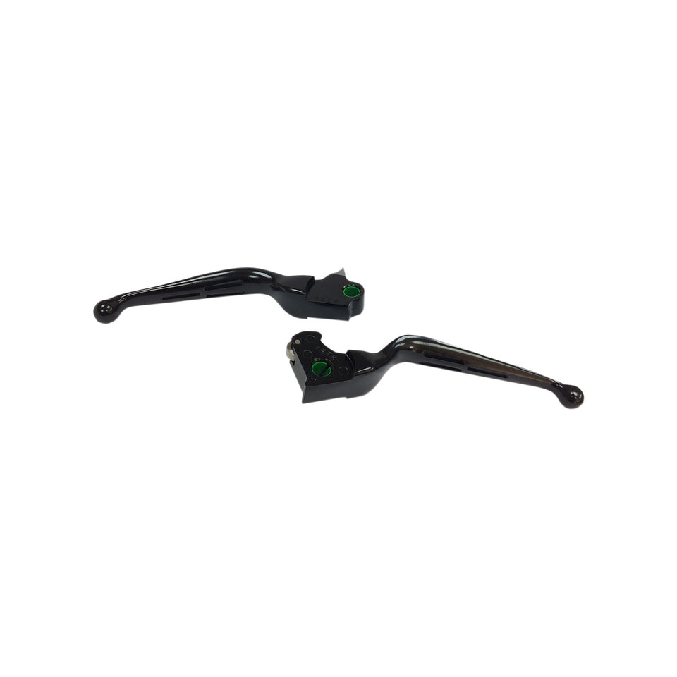 DRAG SPECIALTIES - SLOTTED WIDE BLADE LEVER SET - BLACK