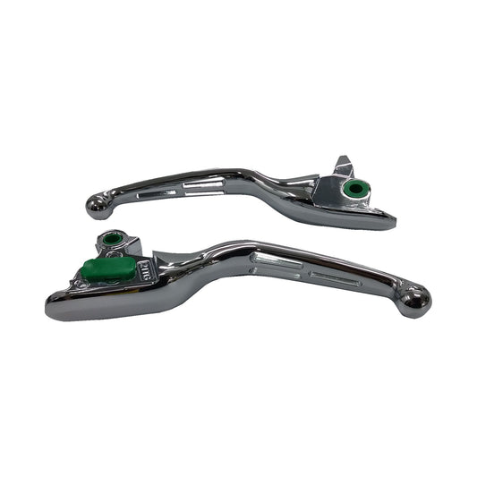 DRAG SPECIALTIES - SLOTTED WIDE BLADE LEVER SET - CHROME