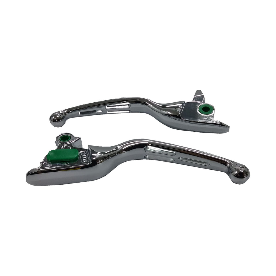 DRAG SPECIALTIES - SLOTTED WIDE BLADE LEVER SET - CHROME