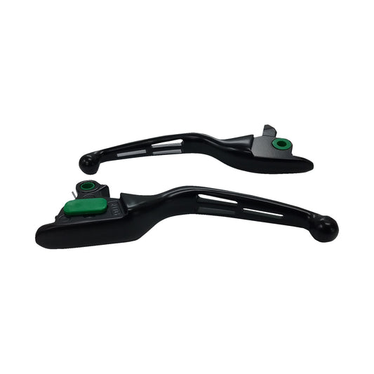 DRAG SPECIALTIES - SLOTTED WIDE BLADE LEVER SET - BLACK