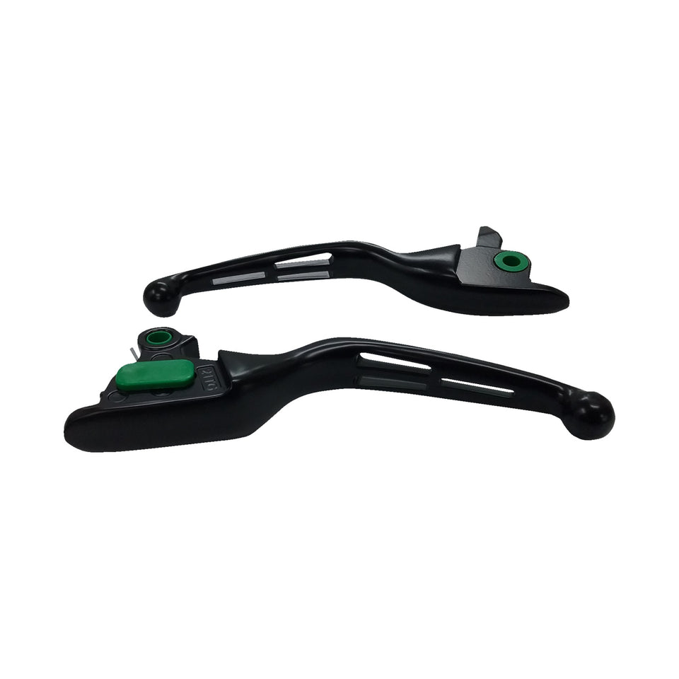 DRAG SPECIALTIES - SLOTTED WIDE BLADE LEVER SET - BLACK