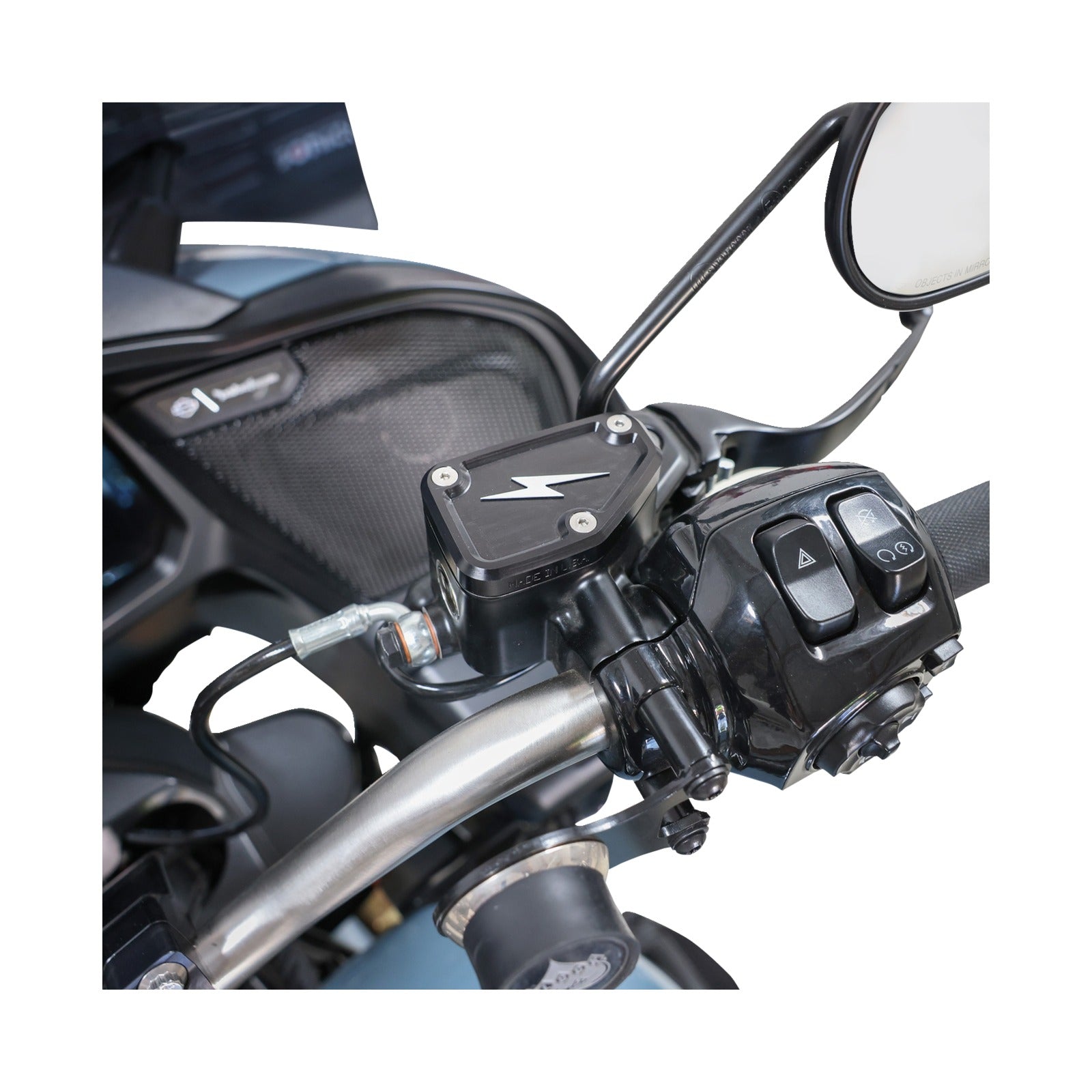 THRASHIN SUPPLY CO. - MASTER CYLINDER COVER - BRAKE - FRONT - BLACK/TWICE-CUT