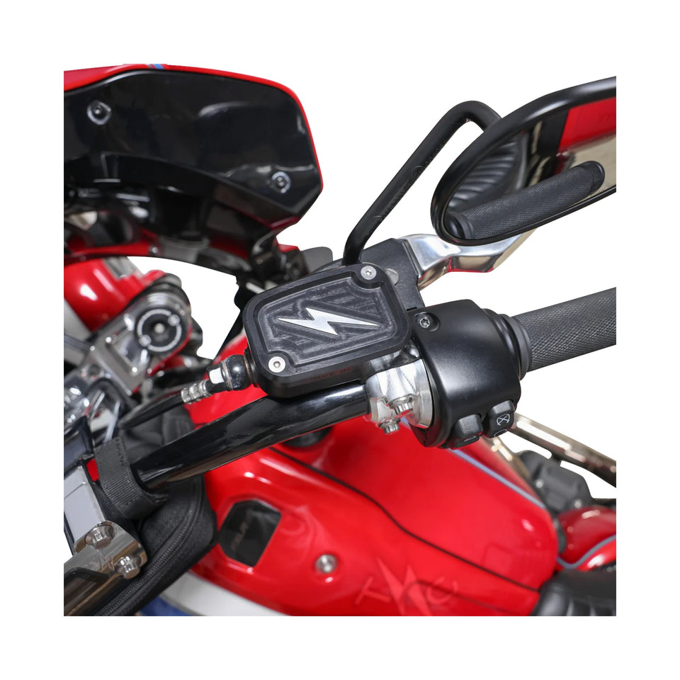 THRASHIN SUPPLY CO. - MASTER CYLINDER COVER - BRAKE - FRONT - BLACK/TWICE-CUT