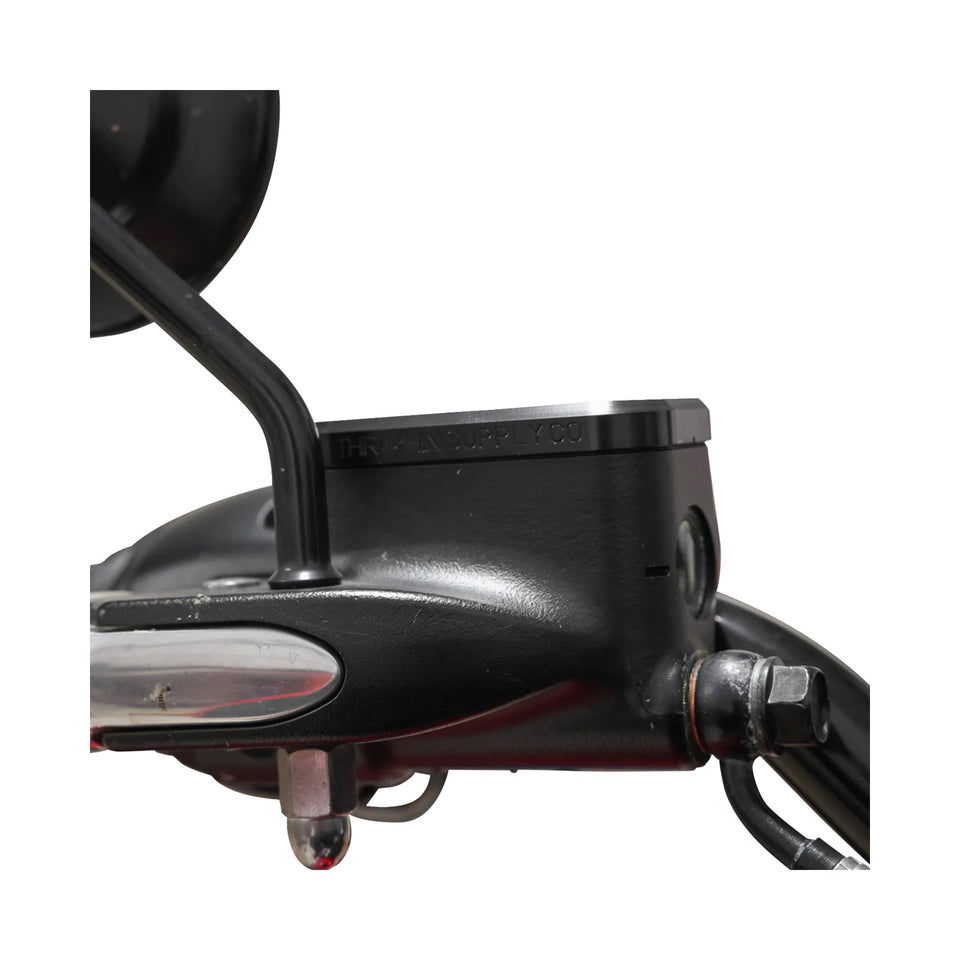 THRASHIN SUPPLY CO. - MASTER CYLINDER COVER - BRAKE - FRONT - BLACK/TWICE-CUT