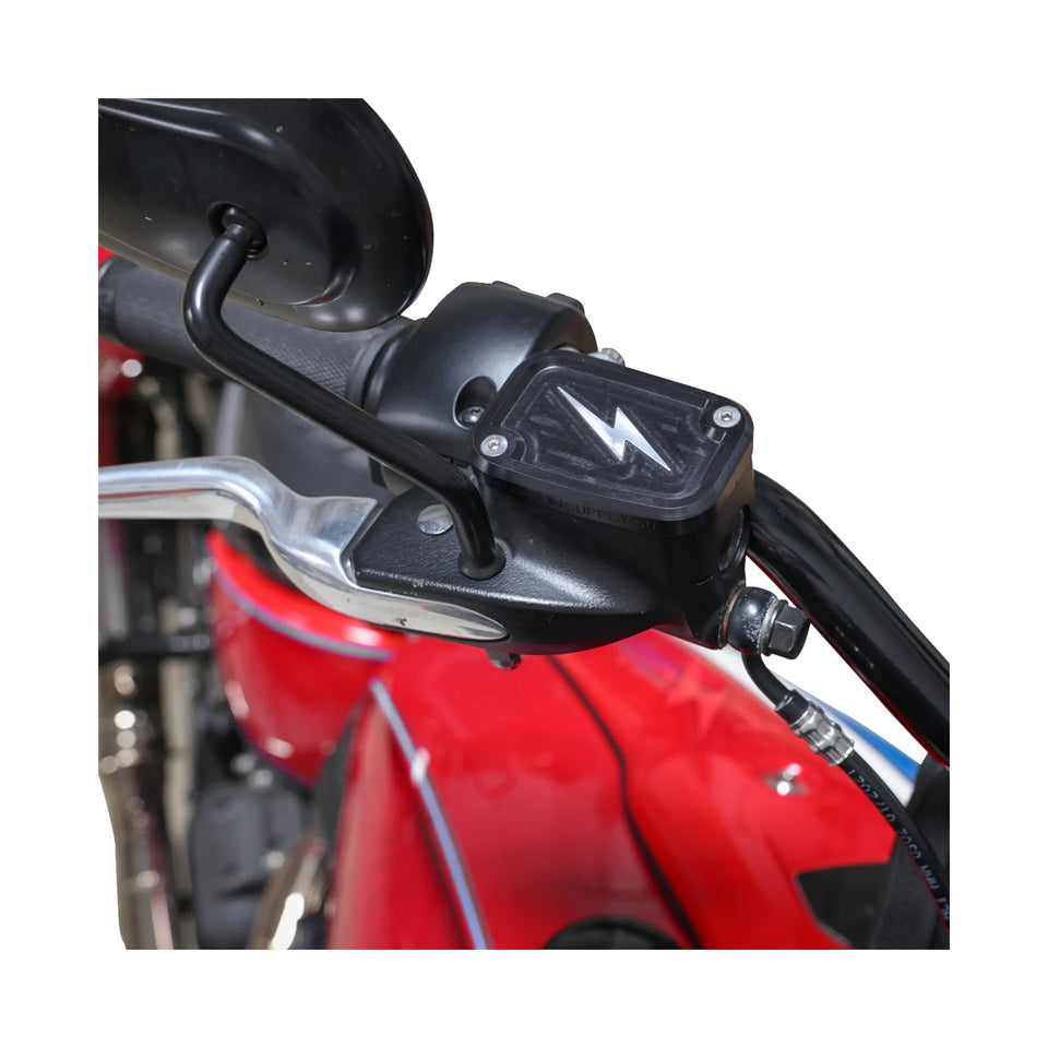 THRASHIN SUPPLY CO. - MASTER CYLINDER COVER - BRAKE - FRONT - BLACK/TWICE-CUT