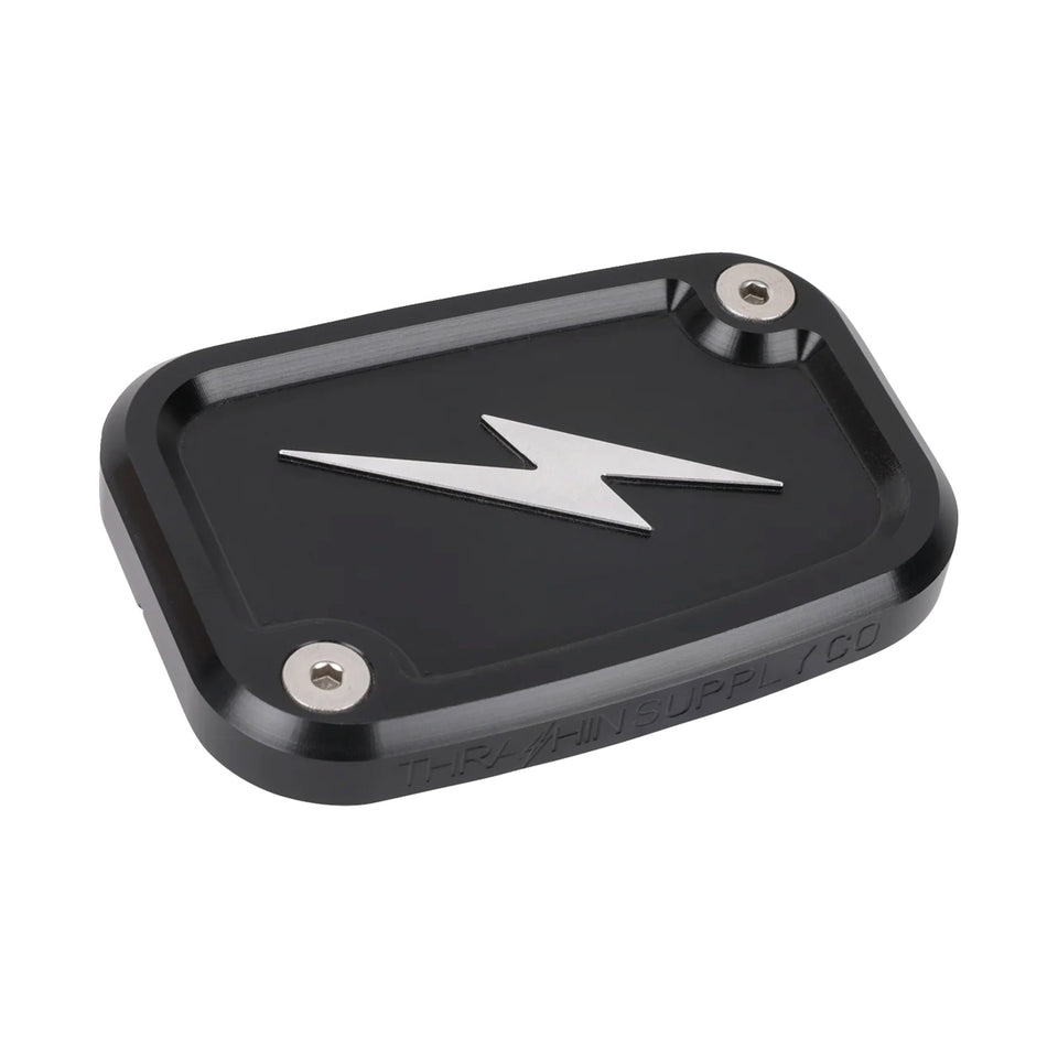 THRASHIN SUPPLY CO. - MASTER CYLINDER COVER - BRAKE - FRONT - BLACK/TWICE-CUT